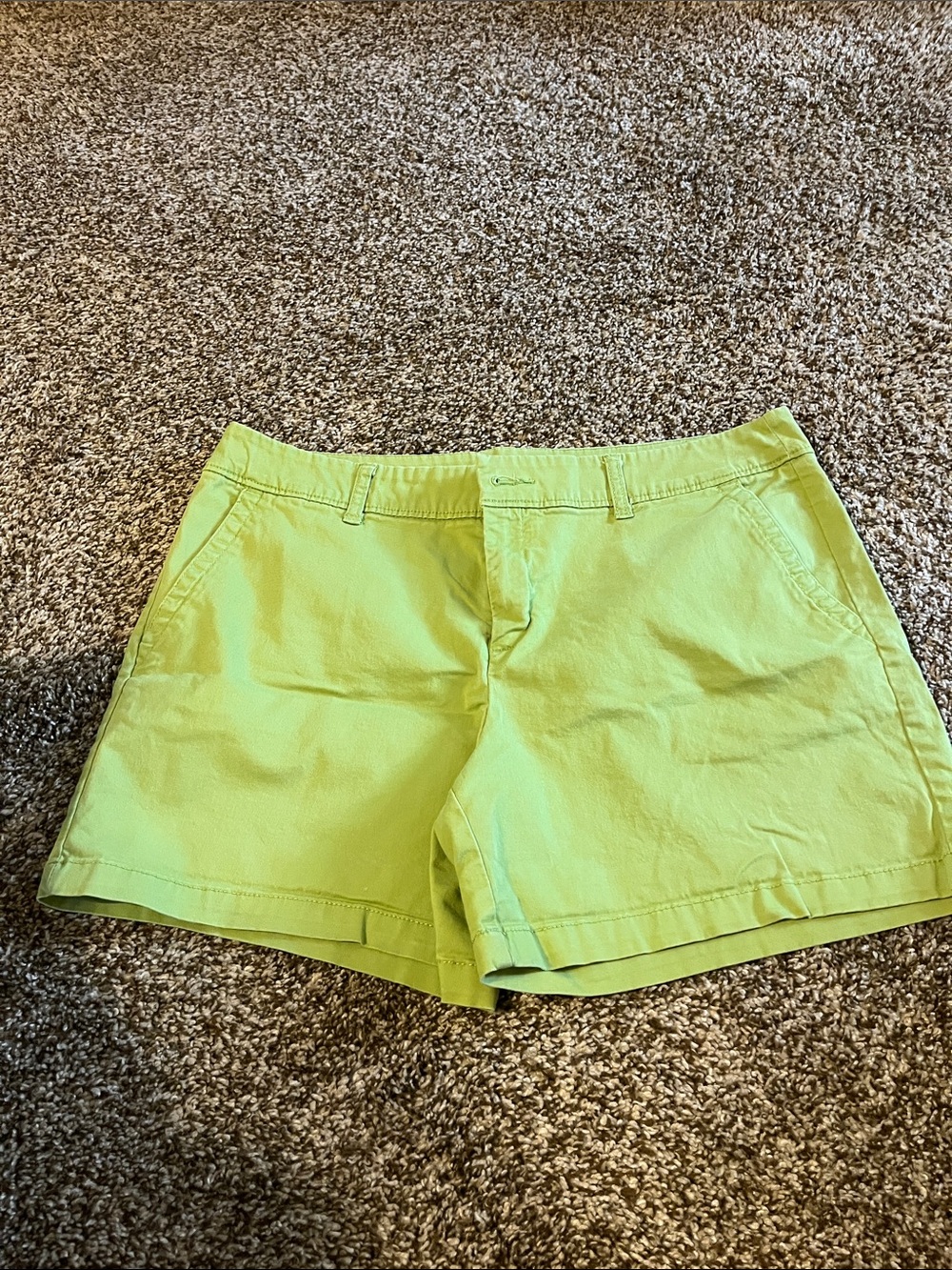 Liz Claiborne Lime Green Cotton Chino Shorts
